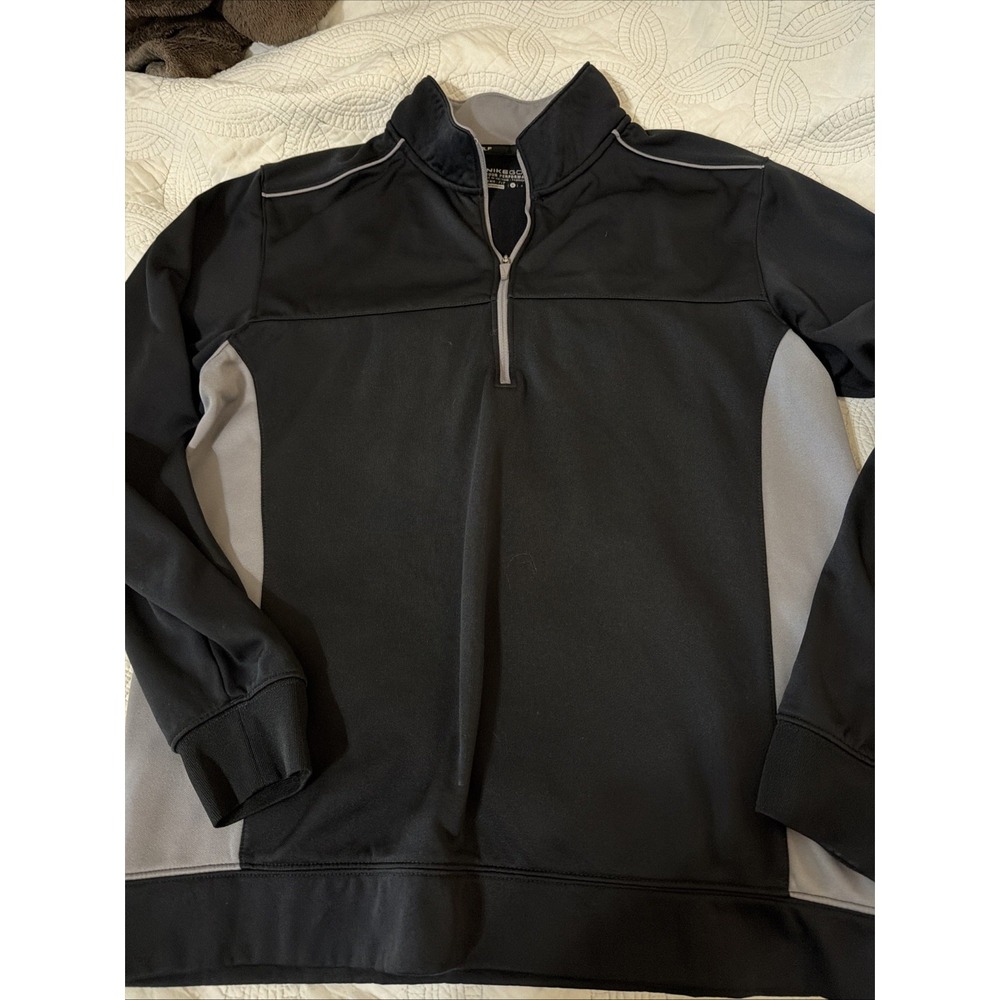 Nike Golf Tour Performance Men's SMALL 1/4 Zip Black Gray Pullover Therma-FIt